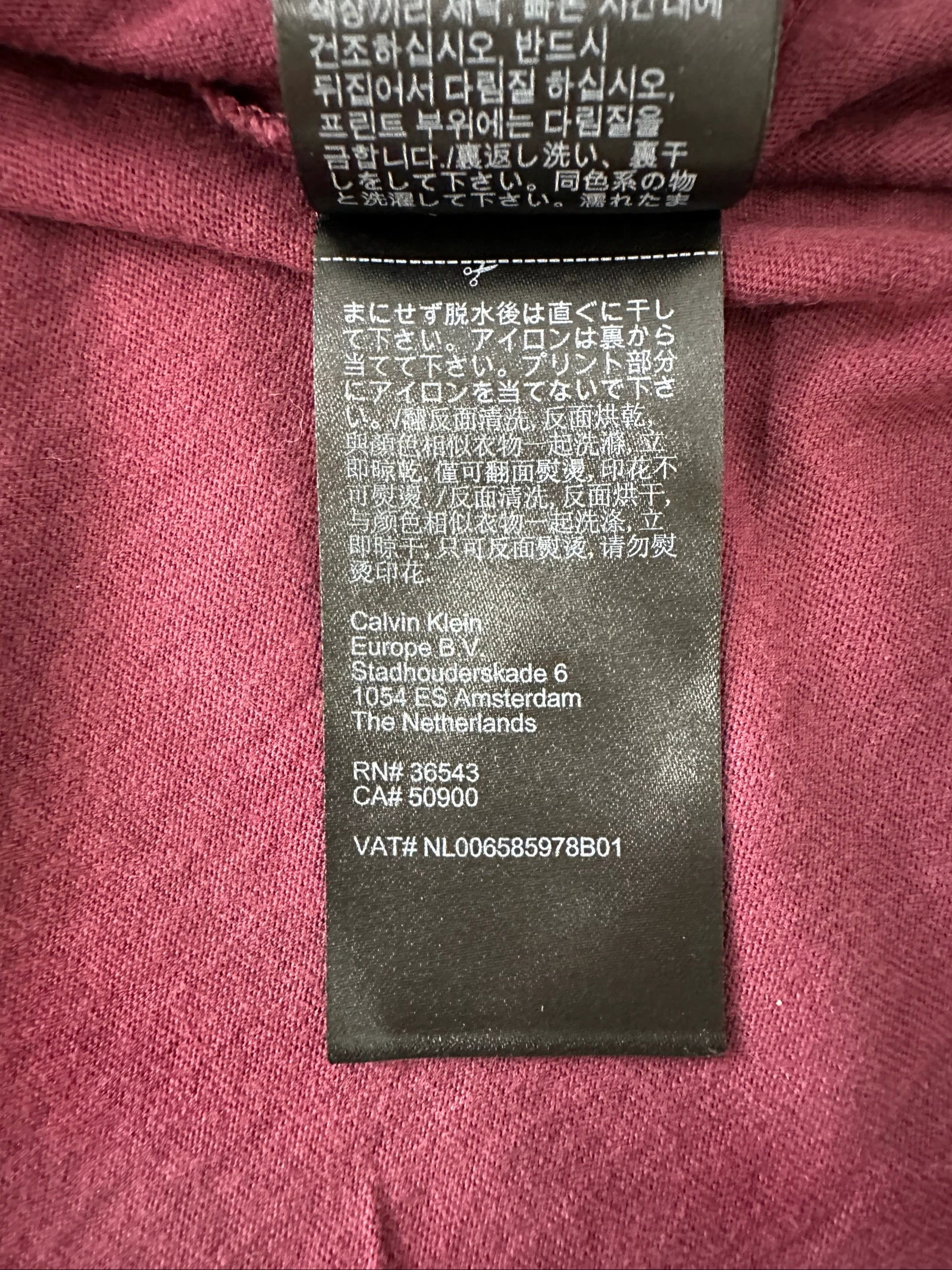 Calvin Klein Jeans t-shirt granate, tamanho M – photo 7